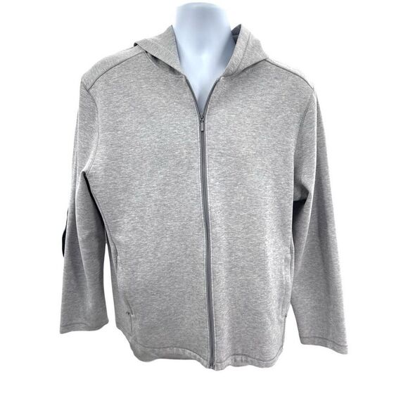Patrick James Men's Large Gray Zip-Up Hoodie Sweatshirt Casual Athleisure Zip Up - Picture 8 of 8